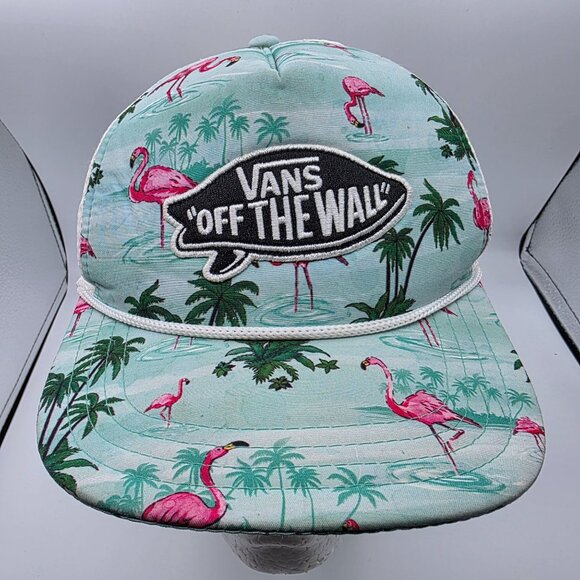 Vans Off The Wall Adults Flamingo Palm Trees Trucker Hat Beach Summer Outdoors - Picture 1 of 10
